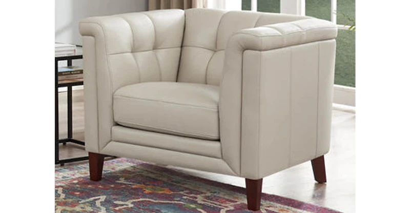Arvo Genuine Leather Accent Chair