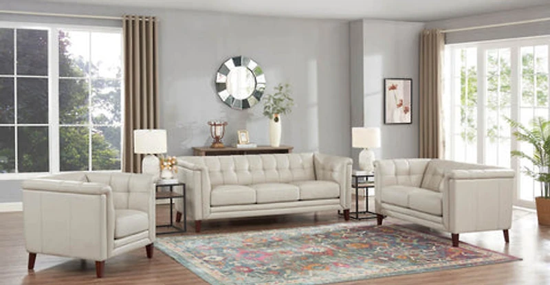 Arvo Genuine Leather Accent Chair