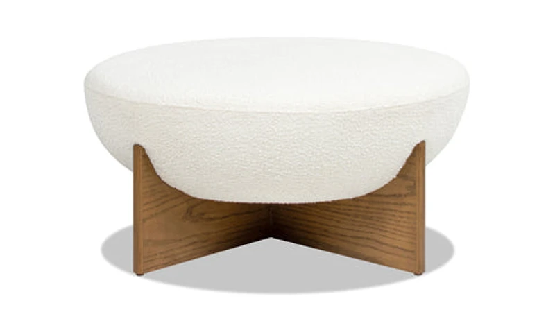 Elara Round Ottoman - Boucle