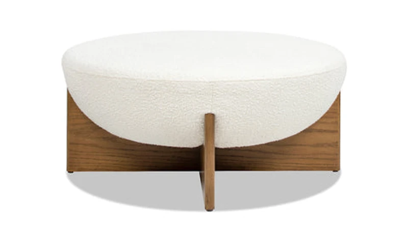 Elara Round Ottoman - Boucle