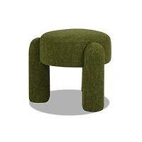 Olea Boucle Ottoman - Moss Green