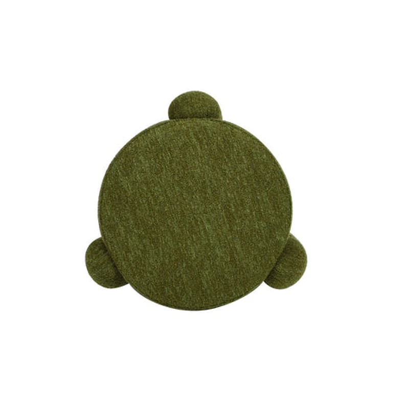 Olea Boucle Ottoman - Moss Green