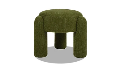 Olea Boucle Ottoman - Moss Green