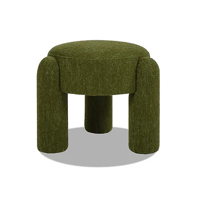 Olea Boucle Ottoman - Moss Green