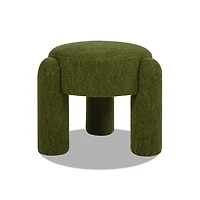 Olea Boucle Ottoman - Moss Green