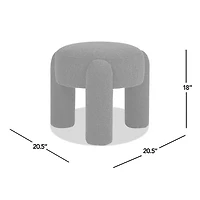 Olea Boucle Ottoman - Moss Green