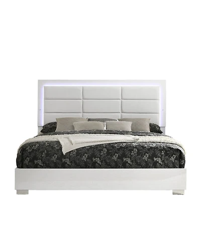 Vanah Glossy White King Bed