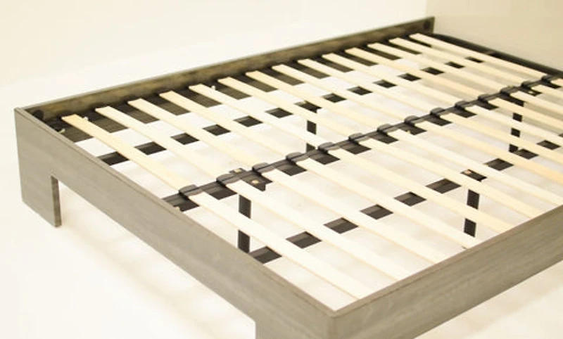 Benson Grey/ Brown Glossy Finish King Bed With Storage