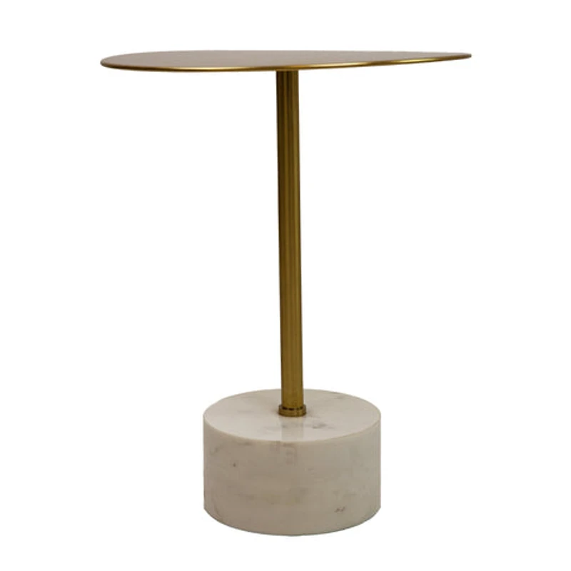 SELAH SIDE TABLE WITH GOLD TOP / MARBLE BASE