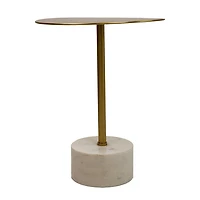 SELAH SIDE TABLE WITH GOLD TOP / MARBLE BASE