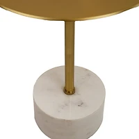 SELAH SIDE TABLE WITH GOLD TOP / MARBLE BASE