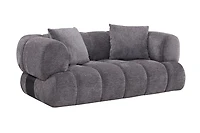 Adonis Loveseat w/2 Pillows - Pewter
