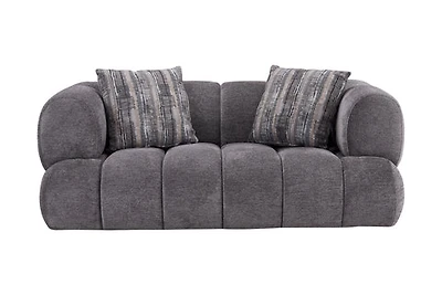 Adonis Loveseat w/2 Pillows - Pewter