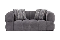 Adonis Loveseat w/2 Pillows - Pewter