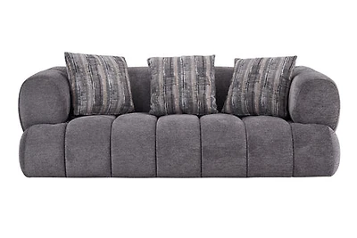 Adonis Sofa w/3 Pillows - Pewter