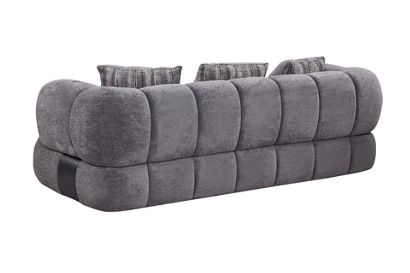 Adonis Sofa w/3 Pillows - Pewter