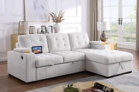 Alonso Media Sleeper Sectional with USB and Cup Holder