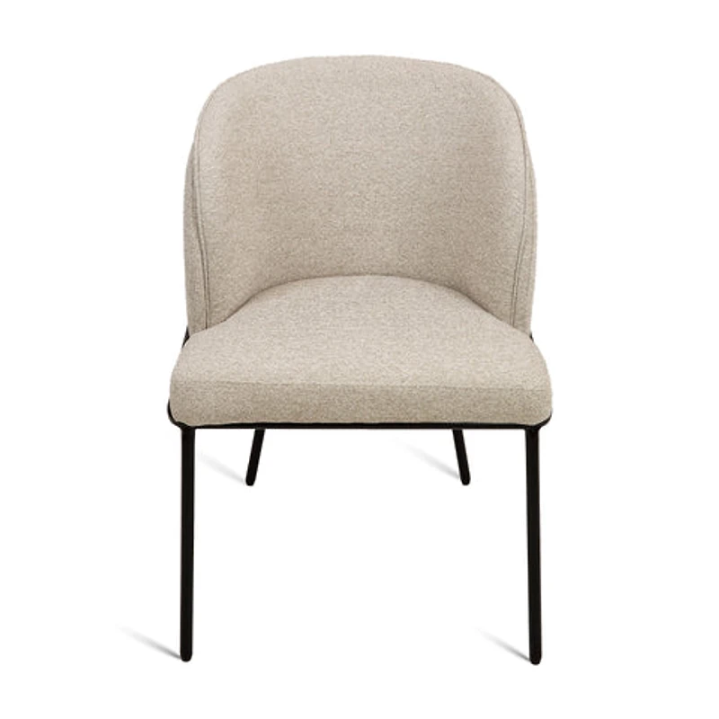 Angelo Flax Fabric Dining Chair - Beige