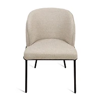 Angelo Flax Fabric Dining Chair - Beige