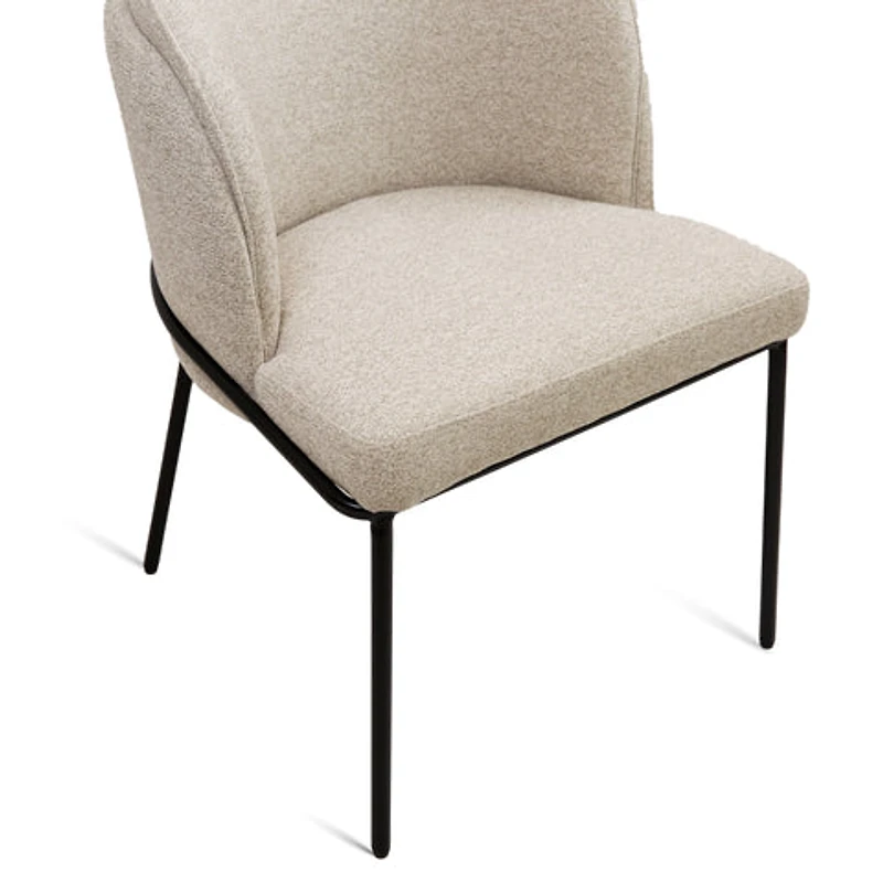 Angelo Flax Fabric Dining Chair - Beige