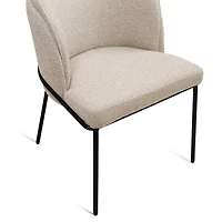 Angelo Flax Fabric Dining Chair - Beige