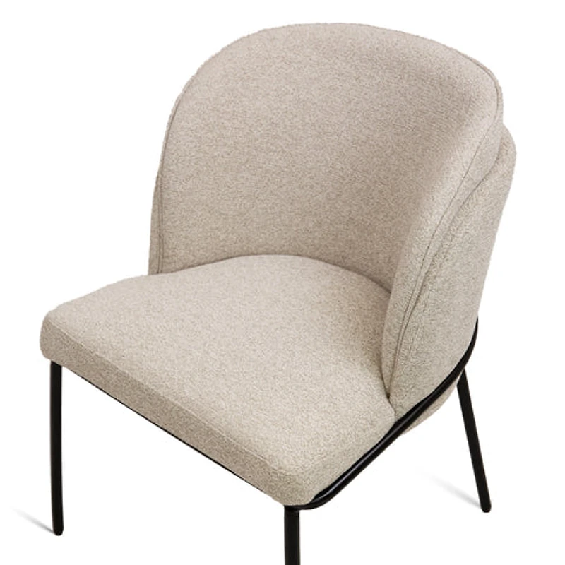 Angelo Flax Fabric Dining Chair - Beige