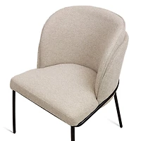 Angelo Flax Fabric Dining Chair - Beige