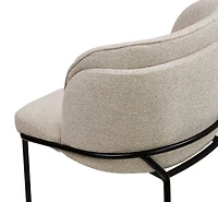 Angelo Flax Fabric Dining Chair - Beige