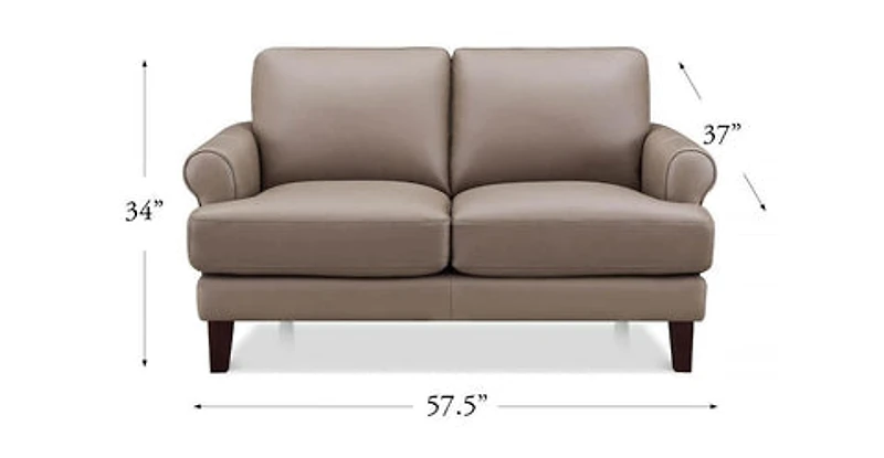 Austra Genuine Leather Loveseat