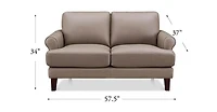 Austra Genuine Leather Loveseat