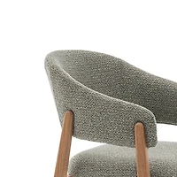 Brina Dining Chair – Mint Green Upholstery & Natural Wood Frame