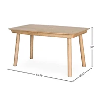 Kerrin Extension Dining Table (55"/75") - Sundried Wheat