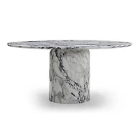 Barclay Glossy Marble Foil Top Dining Table