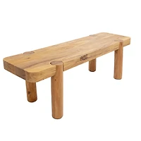 Haini Acacia Wood Round Leg Bench