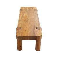 Haini Acacia Wood Round Leg Bench