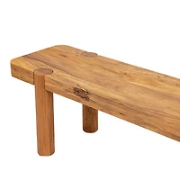 Haini Acacia Wood Round Leg Bench
