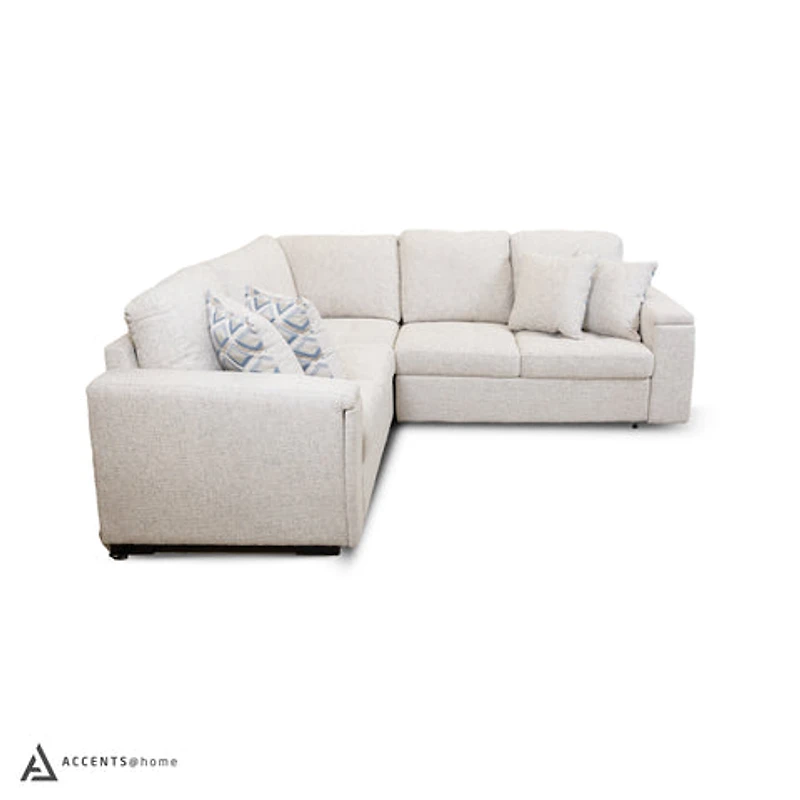 Bjorn Right Pull Out Sleeper Sectional - Quartz - Large