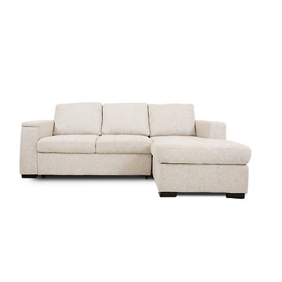Bjorn Pull Out Sleeper Sectional - Quartz