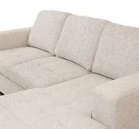 Bjorn Pull Out Sleeper Sectional - Quartz