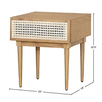 Cane Side Table
