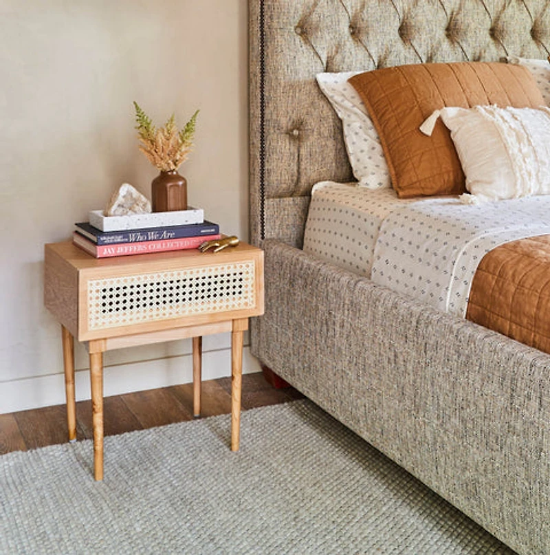 Cane Side Table