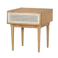 Cane Side Table