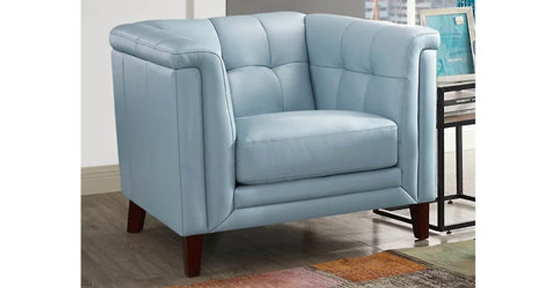 Arvo Genuine Leather Accent Chair