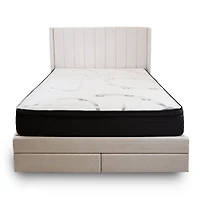 Candice Storage Double Bed With Drawers - Pearl