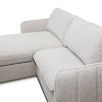 Cassey Pullout Sleeper Sectional with Storage Chaise - Light Grey
