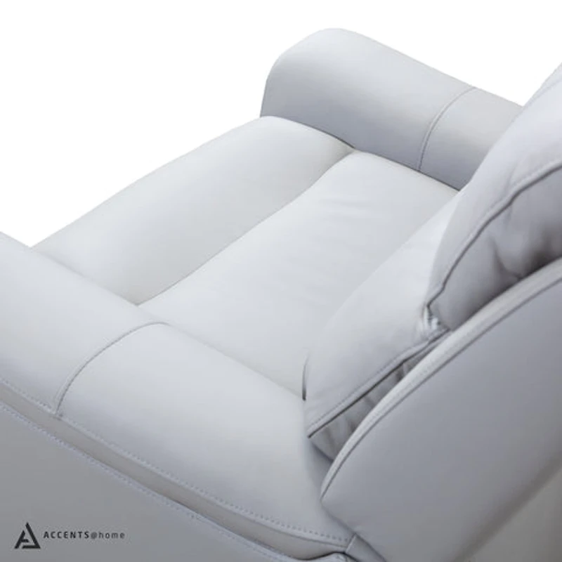 Cavallo Genuine Leather Swivel Manual Recliner Chair