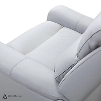 Cavallo Genuine Leather Swivel Manual Recliner Chair