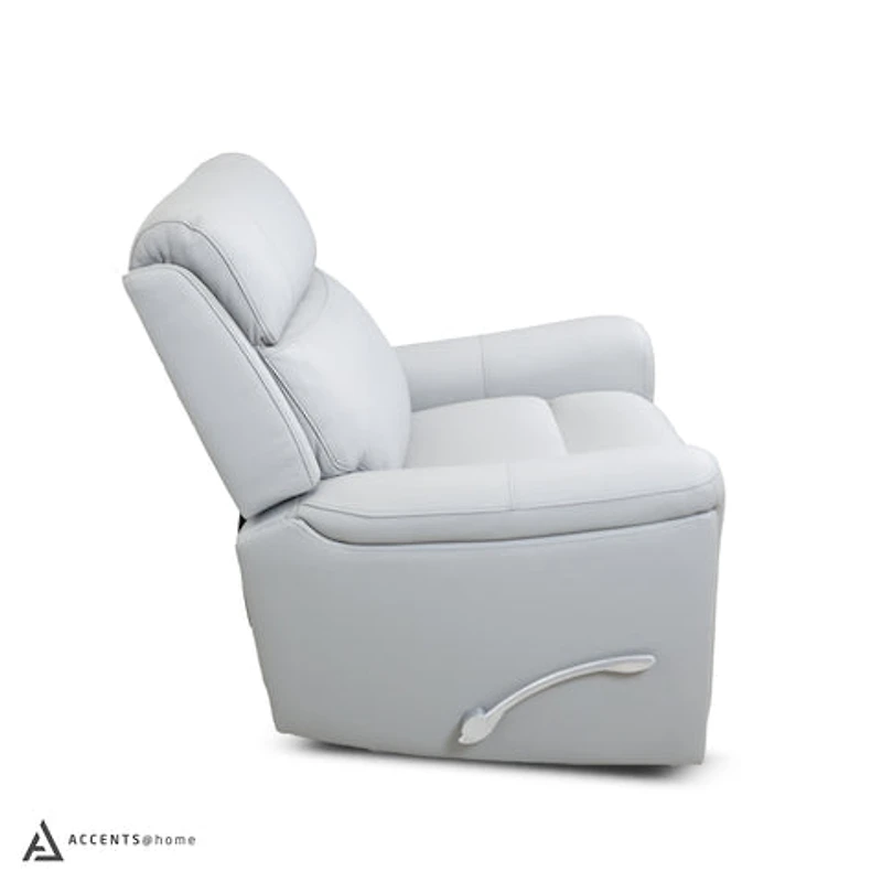 Cavallo Genuine Leather Swivel Manual Recliner Chair