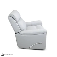 Cavallo Genuine Leather Swivel Manual Recliner Chair