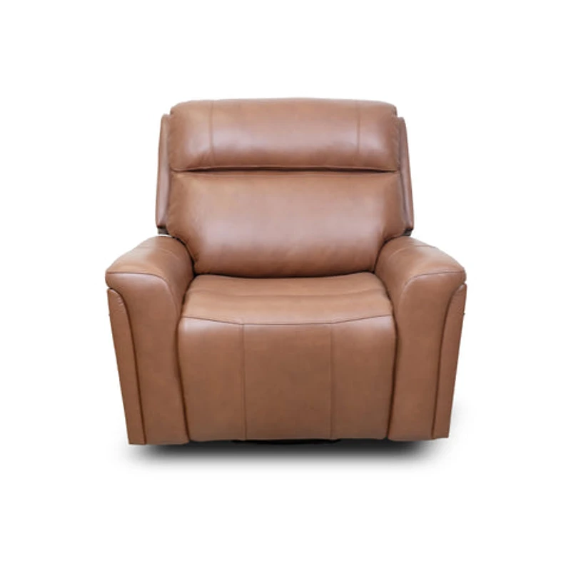 Cavallo Genuine Leather Swivel Manual Recliner Chair